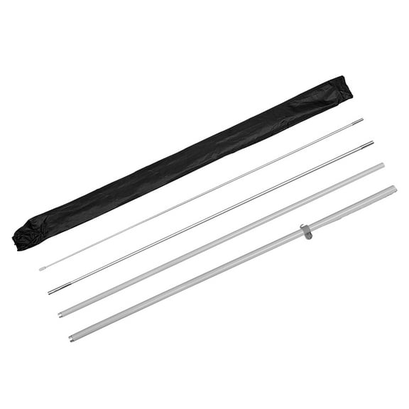Vispronet Basic Large Feather Flag Pole Set, 4 Poles, 1 Carrying Bag, Fits 2.6ft x 11.2ft Flags