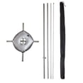 thumbnail image 1 of Vispronet Basic Large Feather Flag Pole Set, 4 Poles, 1 Cross Base, Fits 2.6ft x 11.2ft Flags, 1 of 4