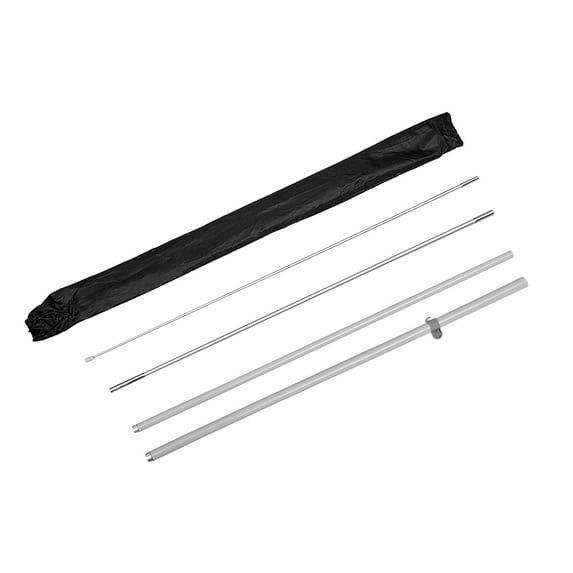 Vispronet Basic Medium Feather Flag Pole Set, 4 Poles, 1 Carrying Bag, Fits 2.0ft x 8.5ft Flags