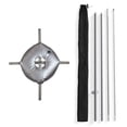 thumbnail image 1 of Vispronet Basic Medium Feather Flag Pole Set, 4 Poles, 1 Cross Base, Fits 2.0ft x 8.5ft Flags, 1 of 6