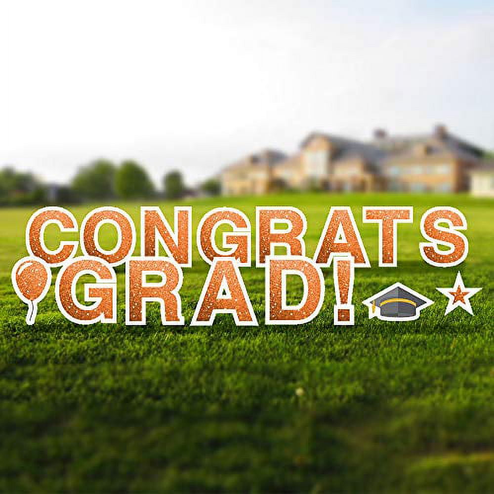 Vispronet Congrats Grad Yard Sign with Stakes – Each Letter is 18in ...