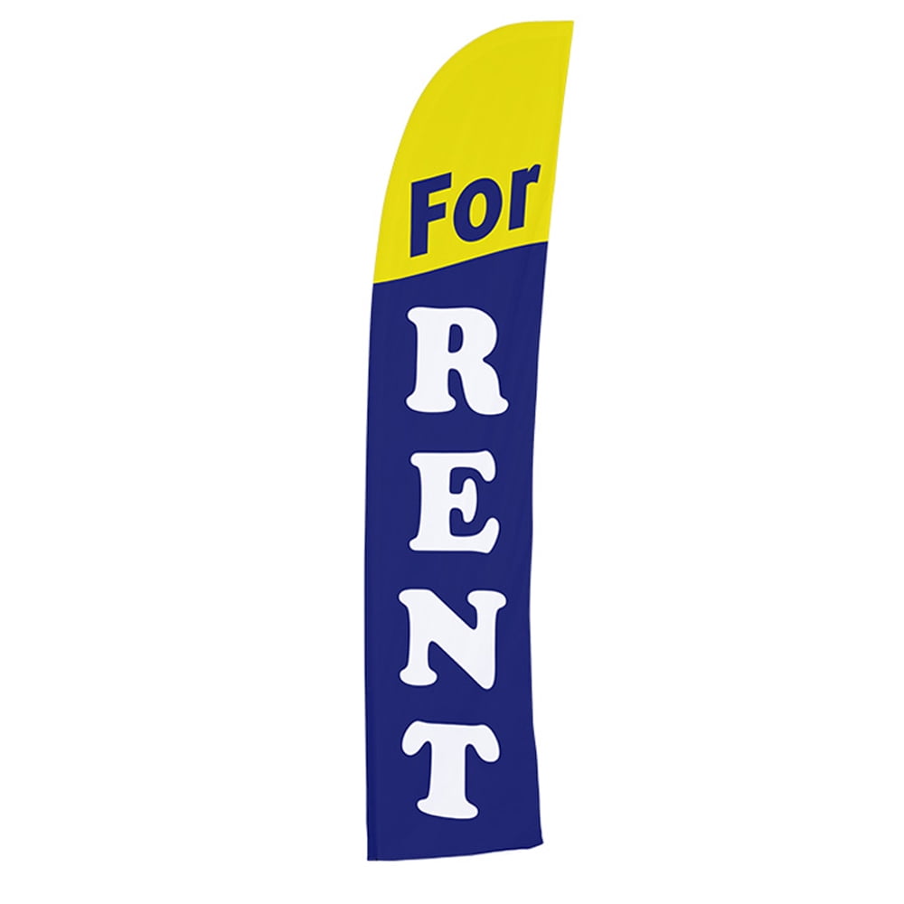 Vispronet For Rent Feather Flag, 2.6ft x 11.2ft, Flag Only - Walmart.com