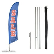 Vispronet For Sale Patriotic Feather Flag- Tear-Resistant Polyester- Outdoor Labor Day and Independence Day Decorations - 2.6ft x 11.2ft- Includes Ground Stake for Outdoor Flag