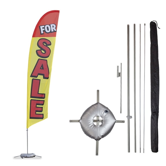 Vispronet For Sale Red and Yellow Feather Flag, 13.5ft, Both Bases