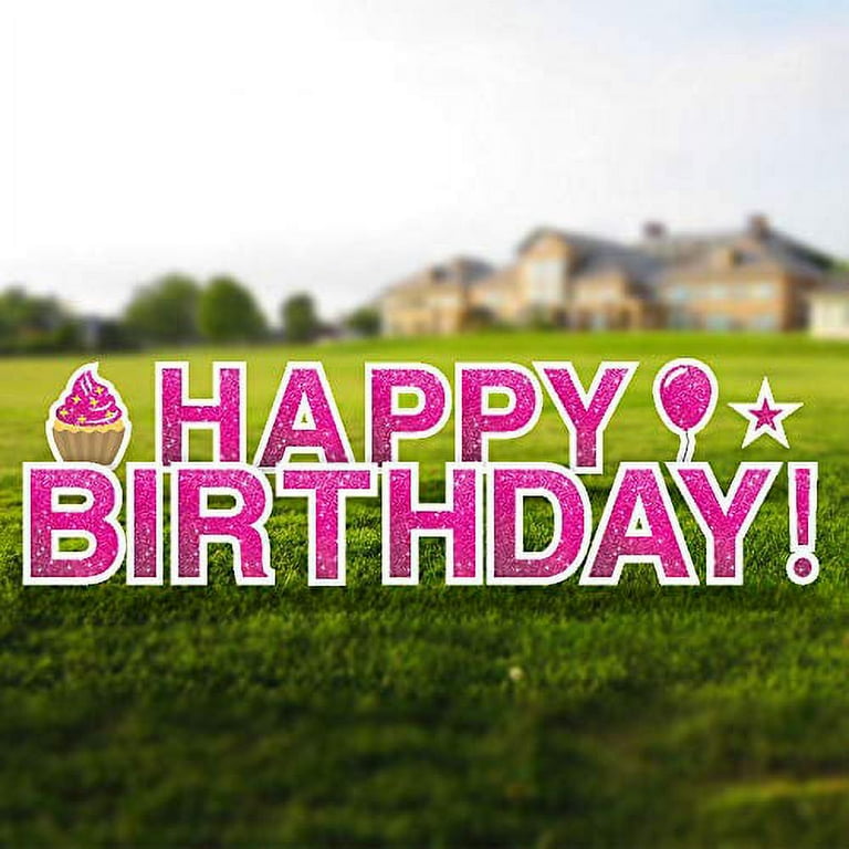 18in Happy Birthday Glitter Balloon 18in Happy Birthday Glitter Balloon