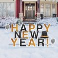 thumbnail image 1 of Vispronet Happy New Year Yard Sign with Stakes – Each Letter is 18in Tall – Made from Durable Corrugated Plastic - Weather-Resistant Signs and Steel Stakes, 1 of 5