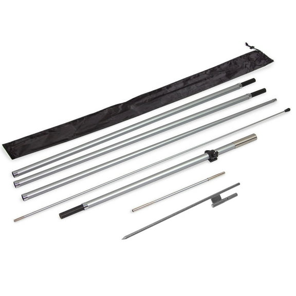 Vispronet Premium Extra Large Feather Flag Pole Set, 6 Poles, 1 Ground Stake, 2.8ft x 14.8ft Flags