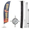thumbnail image 1 of Vispronet Premium Hot Dogs Feather Flag Kit, 13ft, Cross Base, Weight Bag, 1 of 6