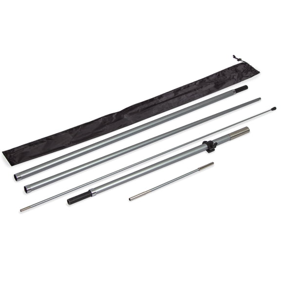 Vispronet Premium Large Feather Flag Pole Set, 5 Poles, 1 Carrying Bag, Fits 2.6ft x 11.2ft Flags