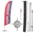 thumbnail image 1 of Vispronet Premium Now Hiring Red White and Blue Flag, 13ft, Both Bases, 1 of 7
