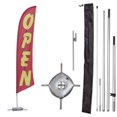 thumbnail image 1 of Vispronet Premium Open Flag, 13ft, Ground Stake, Cross Base, Weight Bag, 1 of 7