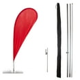 thumbnail image 1 of Vispronet Premium Red Feather Flag Kit - Includes 10.5ft Sectional Aviation Grade Fiberglass Poles, Red Flag, Ground Spike, and Pole Sleeve Bag, 1 of 7