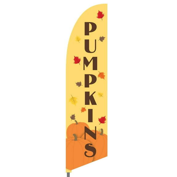 Vispronet Pumpkins for Sale Feather Flag, 2.6ft x 11.2ft, Flag Only