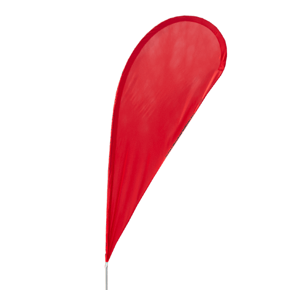 Vispronet Red Feather Flag Drop - Made from Tear-Resistant Knitted Polyester, Visible from Both Sides - 3.6ft x 8.7ft Swooper Flag - Flag Only