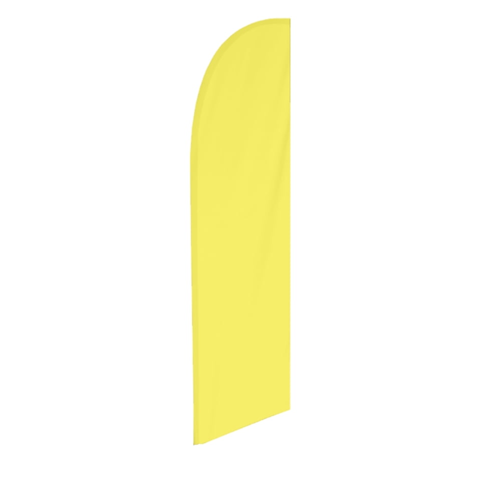 Vispronet Solid Neon Yellow Feather Flag, 2.6ft X 11.2ft Swooper Flag ...