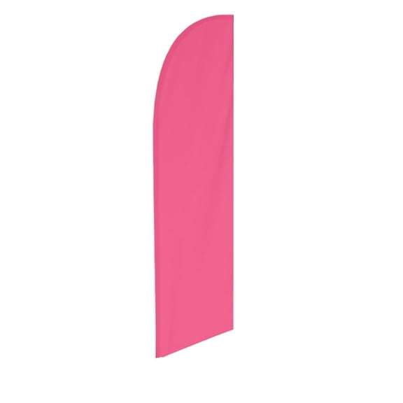 Vispronet Solid Pink Feather Flag, 2.6ft x 11.2ft Swooper Flag, Flag Only