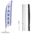 thumbnail image 1 of Vispronet Taxes Feather Flag Kit, 13.5' Flag with Pole Set and Ground Stake, 1 of 7