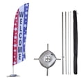 thumbnail image 1 of Vispronet Welcome Feather Flag, 13.5ft, Pole Set, Cross Base, Weight Bag,, 1 of 6