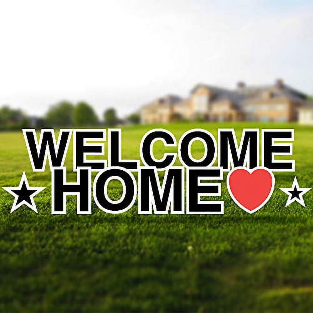 Vispronet Welcome Home Yard Sign with Stakes – Each Letter is 18in Tall ...