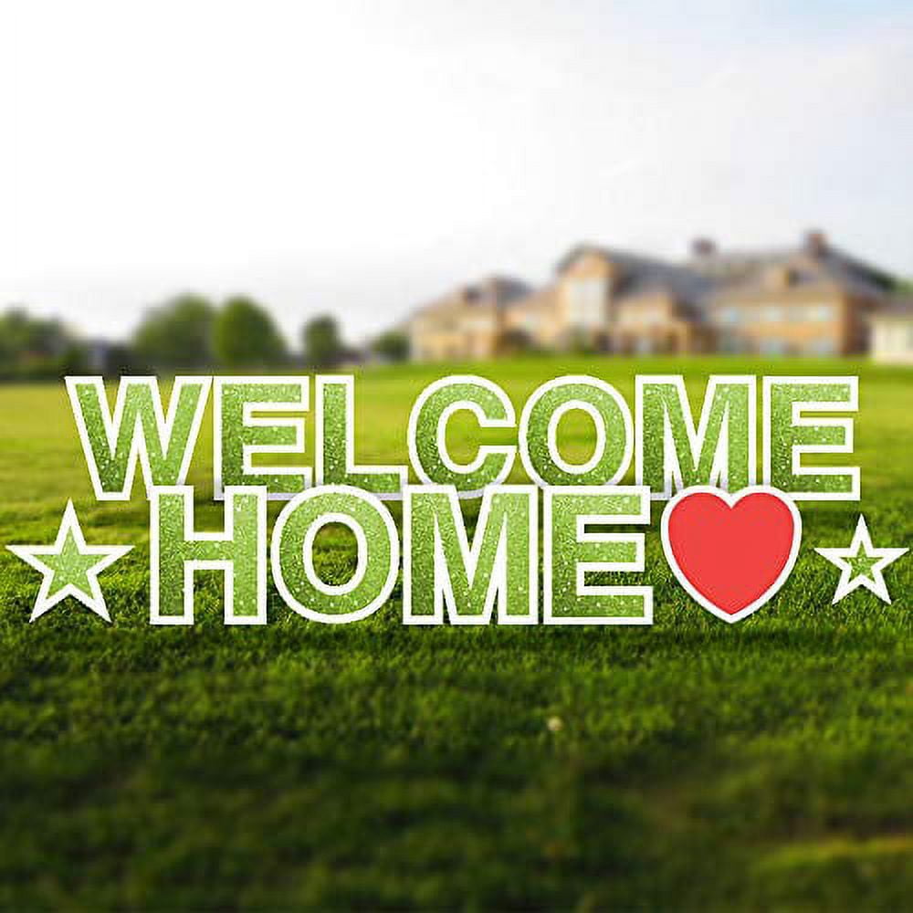 Vispronet Welcome Home Yard Sign with Stakes – Each Letter is 18in Tall ...