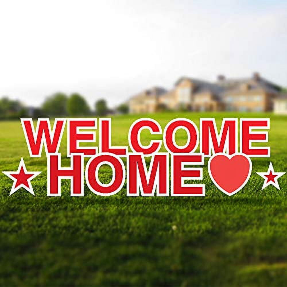 Vispronet Welcome Home Yard Sign with Stakes – Each Letter is 18in Tall ...