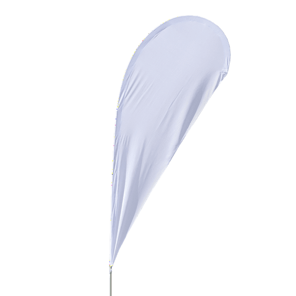 Vispronet White Feather Flag Drop - Made from Tear-Resistant Knitted Polyester, Visible from Both Sides - 3.6ft x 8.7ft Swooper Flag - Flag Only