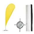 thumbnail image 1 of Vispronet - Yellow Feather Flag Kits - 11ft Flag Complete Pole Set, Cross Base and Weight Bag – Great for Businesses, Storefronts, Sales - Printed in The USA, 1 of 4