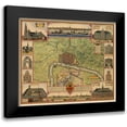thumbnail image 1 of Visscher 14x12 Black Modern Framed Museum Art Print Titled - Antwerp Area Belgium Benelux - Visscher 1624, 1 of 5
