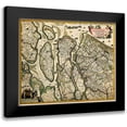 thumbnail image 1 of Visscher 17x15 Black Modern Framed Museum Art Print Titled - South Holland Netherlands - Visscher 1681, 1 of 5