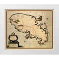 thumbnail image 1 of Visscher 17x15 White Modern Wood Framed Museum Art Print Titled - Caribbean Martinique - Visscher 1681, 1 of 4