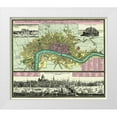 thumbnail image 1 of Visscher 30x26 White Modern Wood Framed Museum Art Print Titled - Royal British Majority in London England, 1 of 4