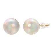 Vissen Small Pearl Stud Earrings For Women Dainty Gold Plated Post Stud Earrings Fashion Elegant Hypoallergenic Earrings