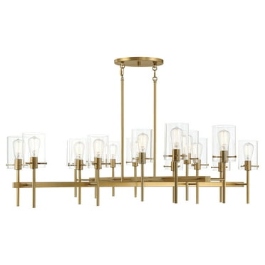 Vista 16-Light Chandelier in Burnished Brass
