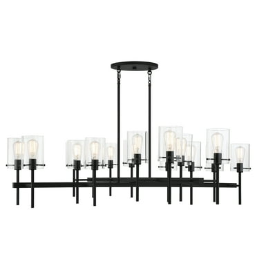 Vista 16-Light Chandelier in Matte Black