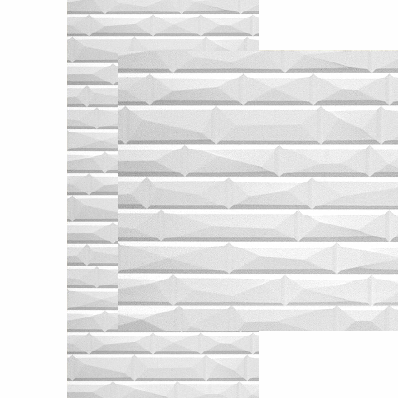 Vista 4ft x 8ft Gloss White 3D Textured PVC Wall Panels