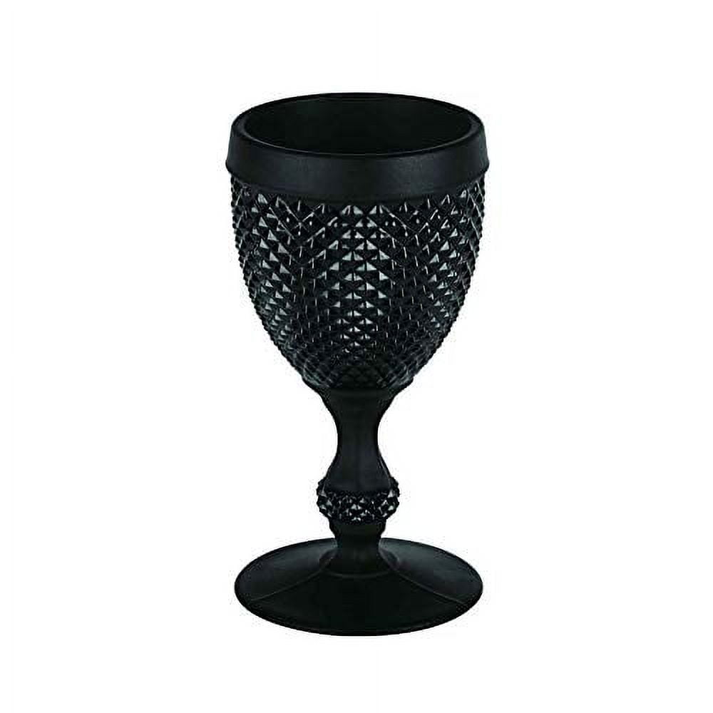 Bicos Frosted Black Diamond Pattern Goblet Glass