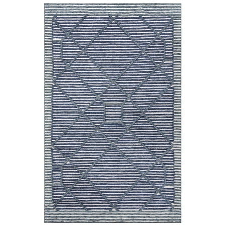 Vista Blue 5'X7'6" Tufted Recycled Polyester Rug
