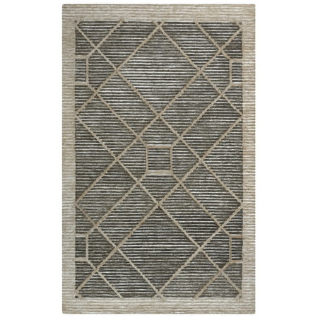 Vista Brown 5'X7'6" Tufted Recycled Polyester Rug