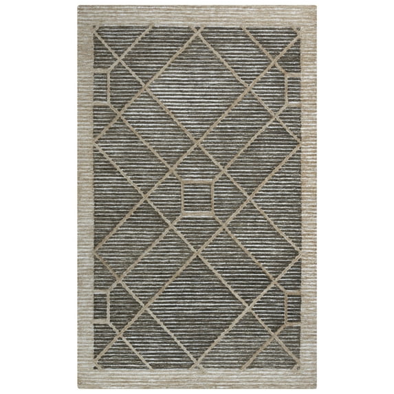 Vista Brown 5'X7'6" Tufted Recycled Polyester Rug