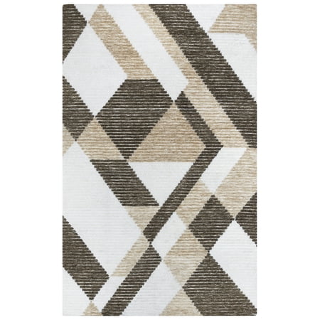 Vista Brown 5'X7'6" Tufted Recycled Polyester Rug