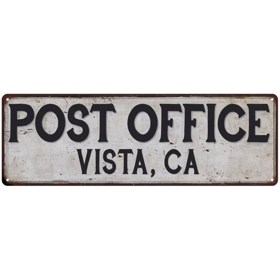 Vista, Ca Post Office Sign Vintage 6x18 206180011287