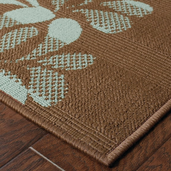 Vista Home Malta Floral Medallions Indoor-Outdoor Area Rug 6'7" x 9'6" 6' x 9' Indoor,Outdoor Living Room,Patio Rectangle