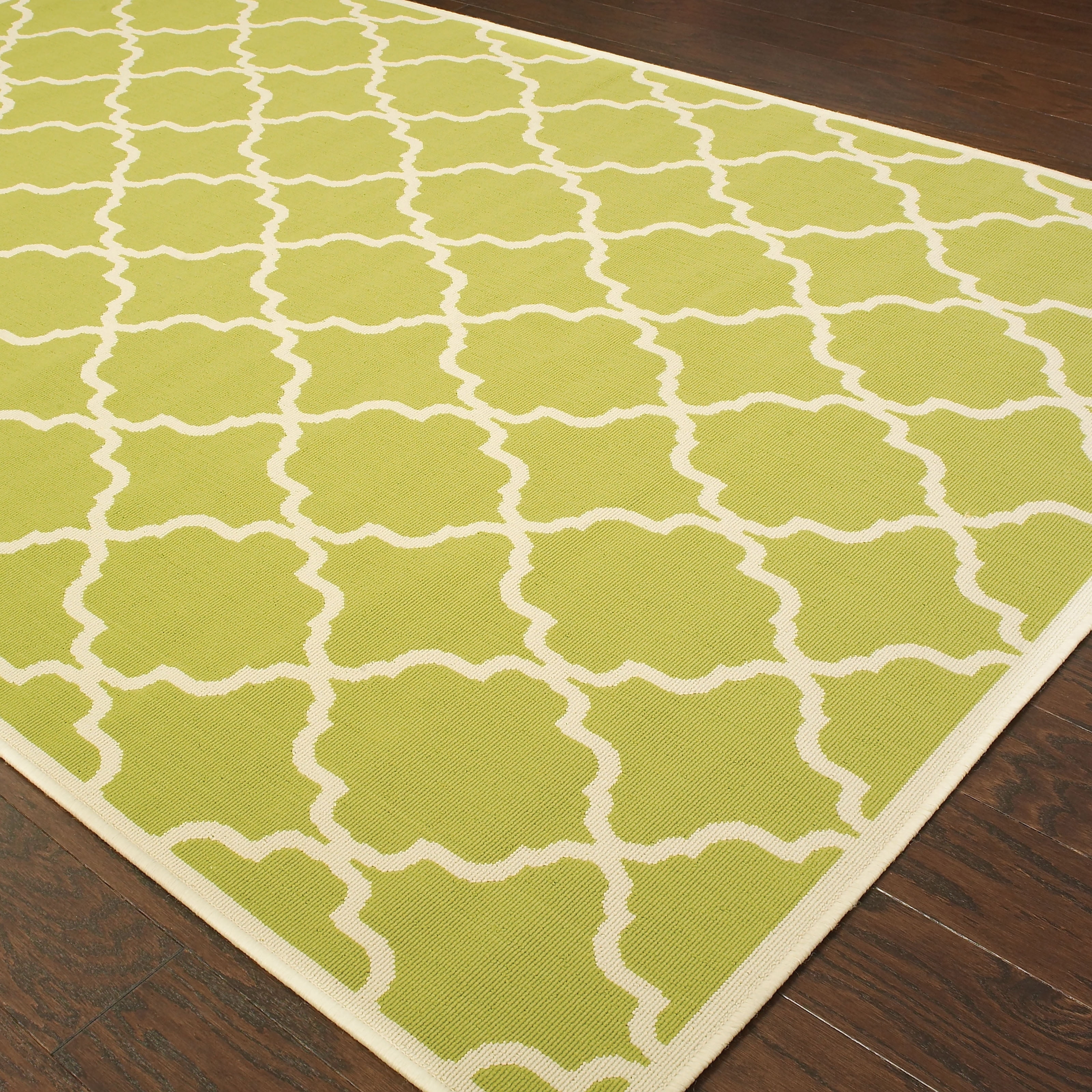Vista Home Vasby Indoor/ Outdoor Lattice Rug Green/Cream 8'6