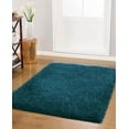 thumbnail image 1 of Vista Living Shag Rug Collection Solid Print Contemporary Area Rug, Blue, 1 of 4