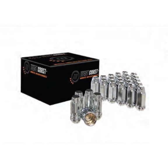 20pc Install Kit Chrome 14x1.5 Bulge Acorn Lug Nuts 3/4" Hex 1.9"