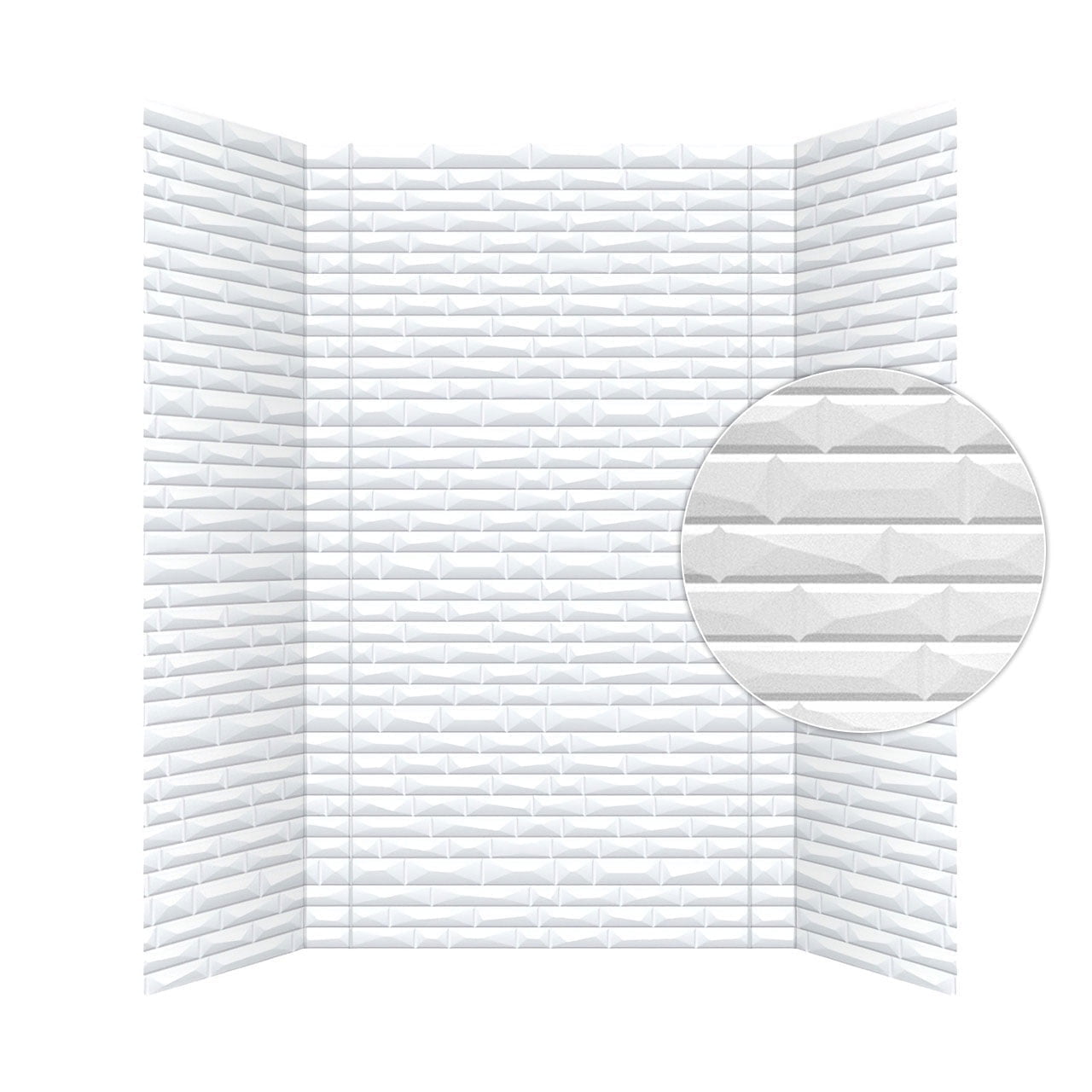 Vista Gloss White PVC Glueup Tub and Shower Wall Panels Enclosure with