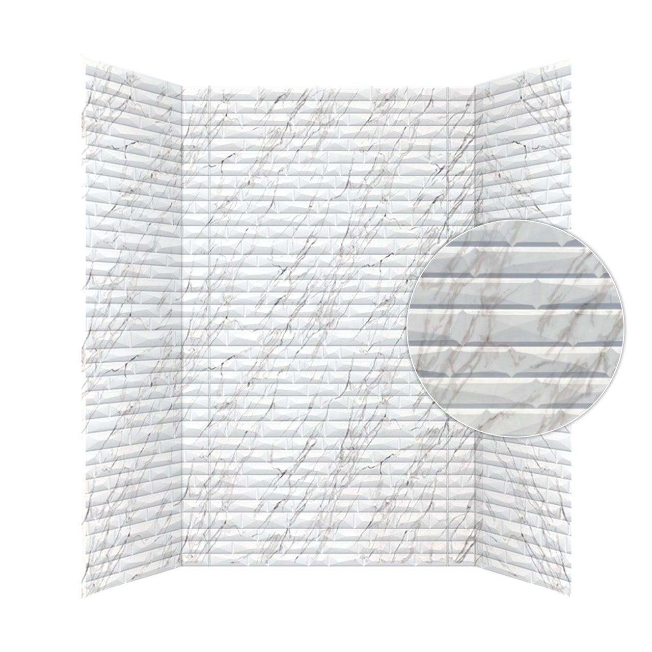 Vista Marble PVC Glue-Up Tub and Shower Wall Panels