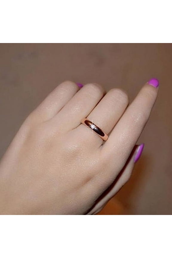 Ella Eternity Band With 4 Crystals Classic Stackable Ring