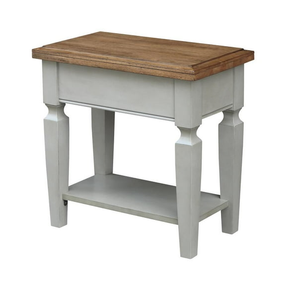 Vista Side Table Distressed Hickory/Stone Finish