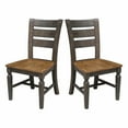 thumbnail image 1 of Vista Solid Wood Ladderback Chair - Set of 2 Chairs in Hickory/Washed Coal, 1 of 8